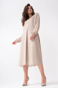 Платье  1532 бежевое елка Erika