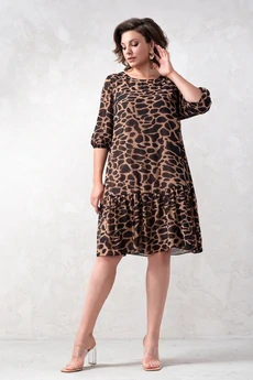 Платье  1590 коричневый Erika