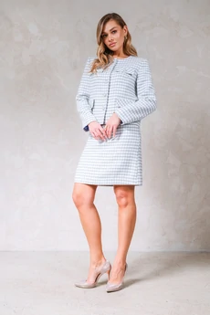 Костюм с юбкой 1750 голубой Erika