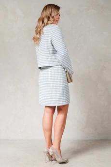 Костюм с юбкой 1752 голубой Erika