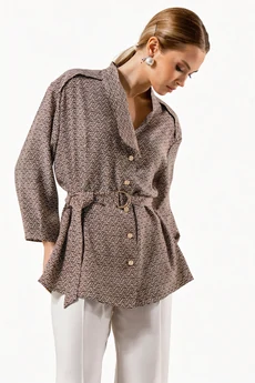 Блузка 7232 коричневый Erika