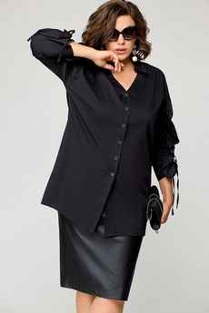 Блузка 7136-1 черный EVA GRANT