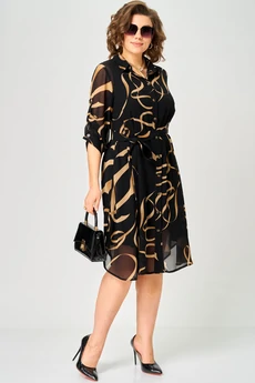 Платье 7046 принт ленты EVA GRANT