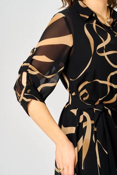 Платье 7046 принт ленты EVA GRANT