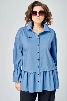 Блузка 7080-1 голубой EVA GRANT