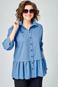 Блузка 7080-1 голубой EVA GRANT