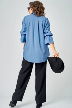 Блузка 7080-1 голубой EVA GRANT