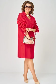 Платье 7102 красный EVA GRANT
