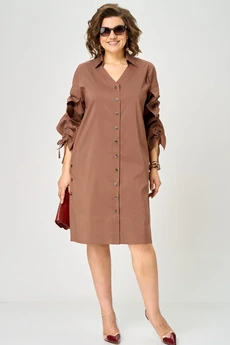 Платье 7102 молочный шоколад EVA GRANT