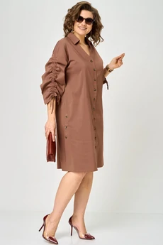 Платье 7102 молочный шоколад EVA GRANT