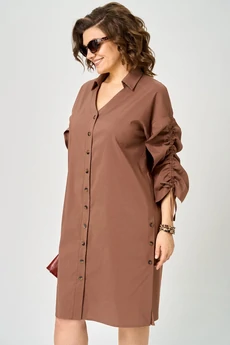 Платье 7102 молочный шоколад EVA GRANT