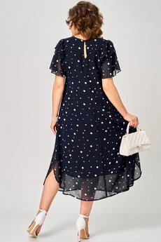 Платье  7116 синий горох EVA GRANT