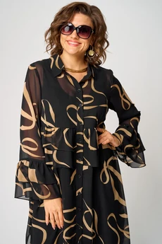 Платье 7122 принт ленты EVA GRANT