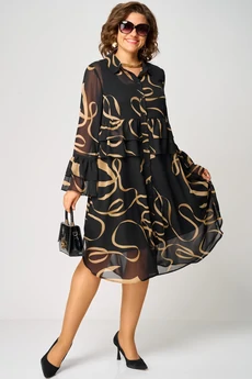 Платье 7122 принт ленты EVA GRANT