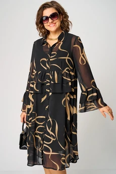 Платье 7122 принт ленты EVA GRANT