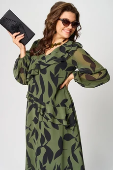 Платье 7122А принт олива EVA GRANT