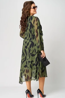 Платье 7122А принт олива EVA GRANT