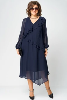 Платье 7122В темно-синий EVA GRANT