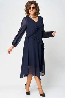 Платье 7122В темно-синий EVA GRANT