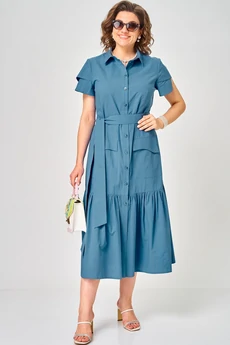 Платье 7168Е цвет джинс EVA GRANT