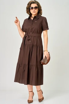 Платье 7168С шоколад EVA GRANT