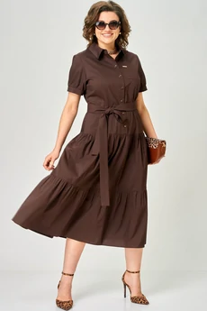 Платье 7168С шоколад EVA GRANT