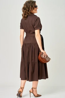Платье 7168С шоколад EVA GRANT