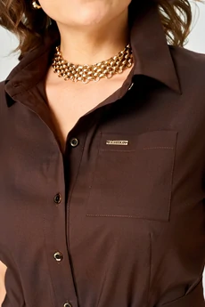 Платье 7168С шоколад EVA GRANT