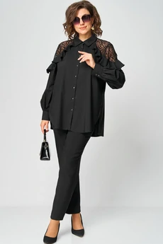 Блузка 7174-1 черный EVA GRANT