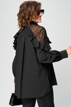 Блузка 7174-1 черный EVA GRANT