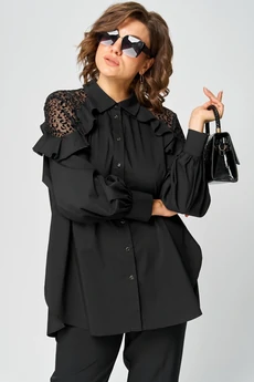 Блузка 7174-1 черный EVA GRANT