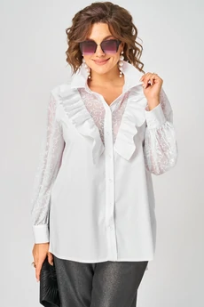 Блузка 7174-1В белый EVA GRANT