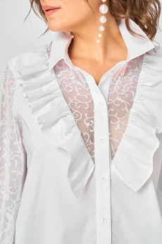 Блузка 7174-1В белый EVA GRANT