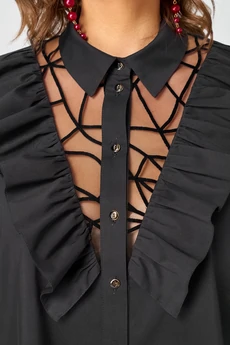 Блузка 7174-1В черный EVA GRANT