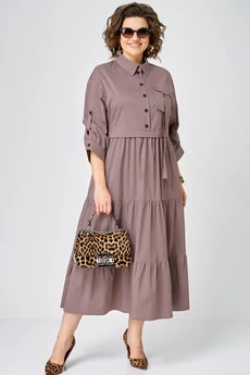 Платье 7176 молочный шоколад EVA GRANT