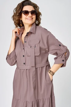 Платье 7176 молочный шоколад EVA GRANT