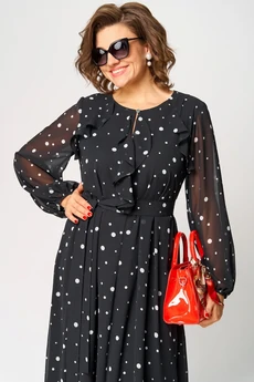 Платье 7177 горох EVA GRANT