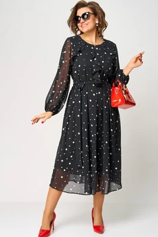 Платье 7177 горох EVA GRANT