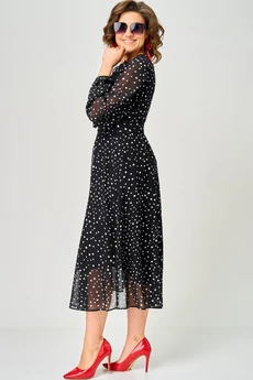 Платье 7177С горох EVA GRANT