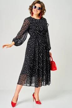 Платье 7177С горох EVA GRANT