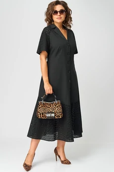 Платье 7216 черный EVA GRANT