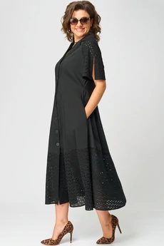 Платье 7216 черный EVA GRANT