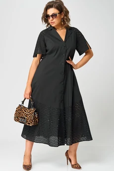 Платье 7216 черный EVA GRANT