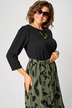 Платье 7216С принт олива EVA GRANT