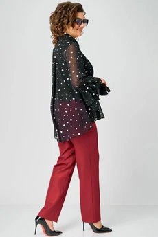 Блузка 7221 принт горох EVA GRANT