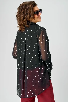 Блузка 7221 принт горох EVA GRANT