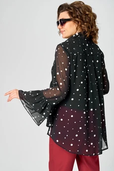 Блузка 7221 принт горох EVA GRANT