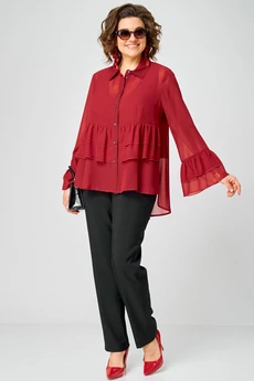 Блузка 7221 красный EVA GRANT