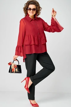 Блузка 7221 красный EVA GRANT