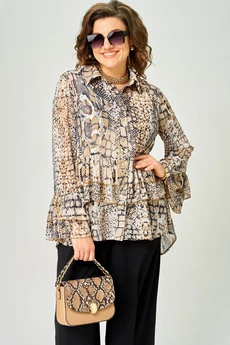 Блузка 7221 принт питон EVA GRANT